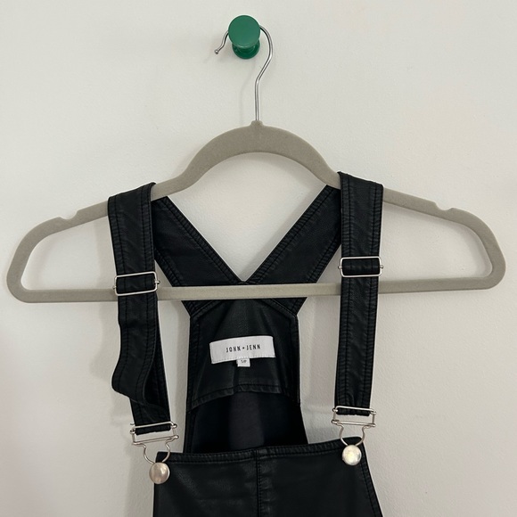 joseph ribkoff leather dress Joseph Ribkoff Silky Knit Faux Leather Trapeze Dress 243177 main image 1
